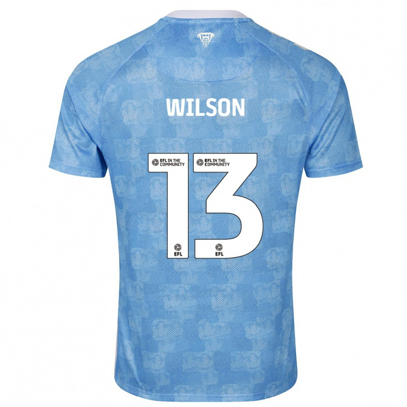 Danxen Uomo Maglia Ben Wilson #13 Azzurro Cielo Bianco Kit Gara Home 2025/26 Maglietta