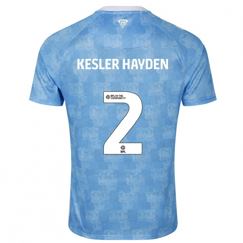 Danxen Uomo Maglia Kaine Kesler-Hayden #2 Azzurro Cielo Bianco Kit Gara Home 2025/26 Maglietta