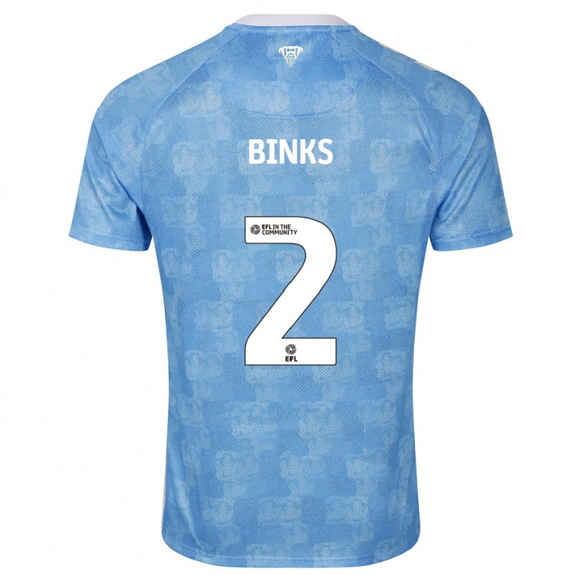 Danxen Uomo Maglia Luis Binks #2 Azzurro Cielo Bianco Kit Gara Home 2025/26 Maglietta