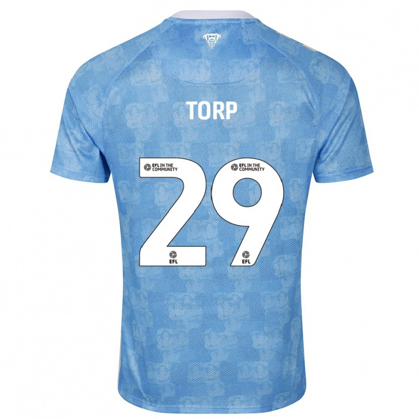 Danxen Uomo Maglia Victor Torp #29 Azzurro Cielo Bianco Kit Gara Home 2025/26 Maglietta