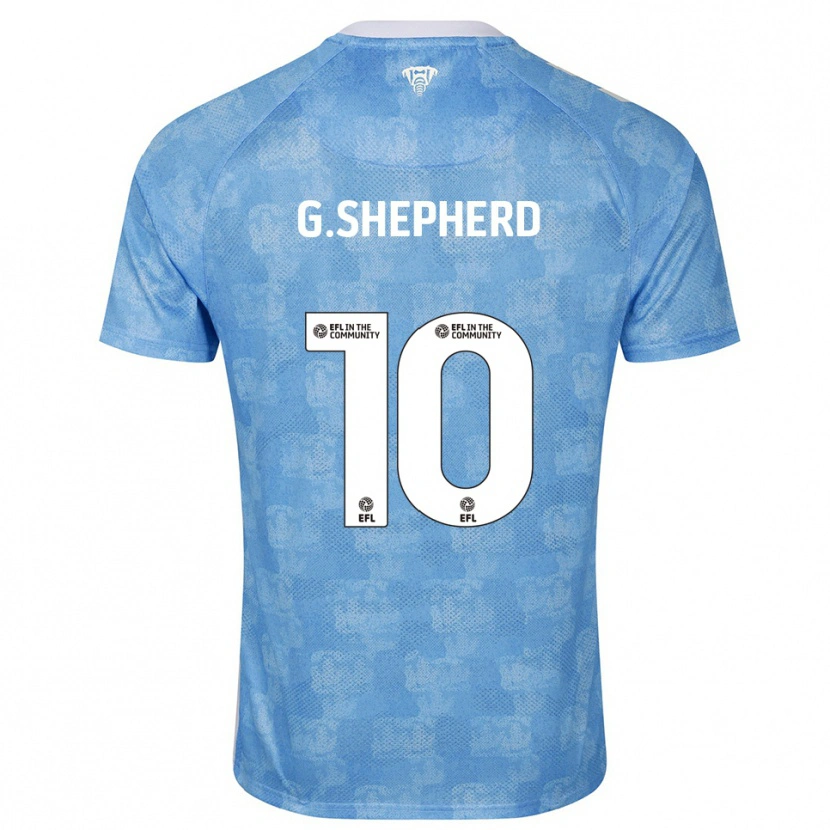 Danxen Uomo Maglia George Shepherd #10 Azzurro Cielo Bianco Kit Gara Home 2025/26 Maglietta