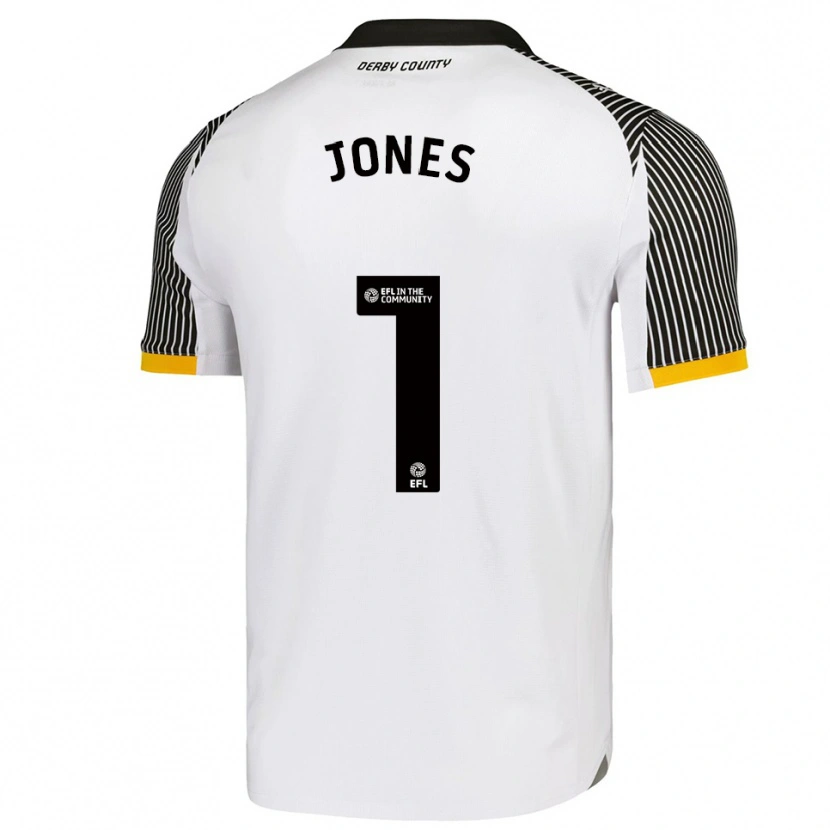 Danxen Uomo Maglia Lucy Jones #1 Bianco Nero Kit Gara Home 2025/26 Maglietta