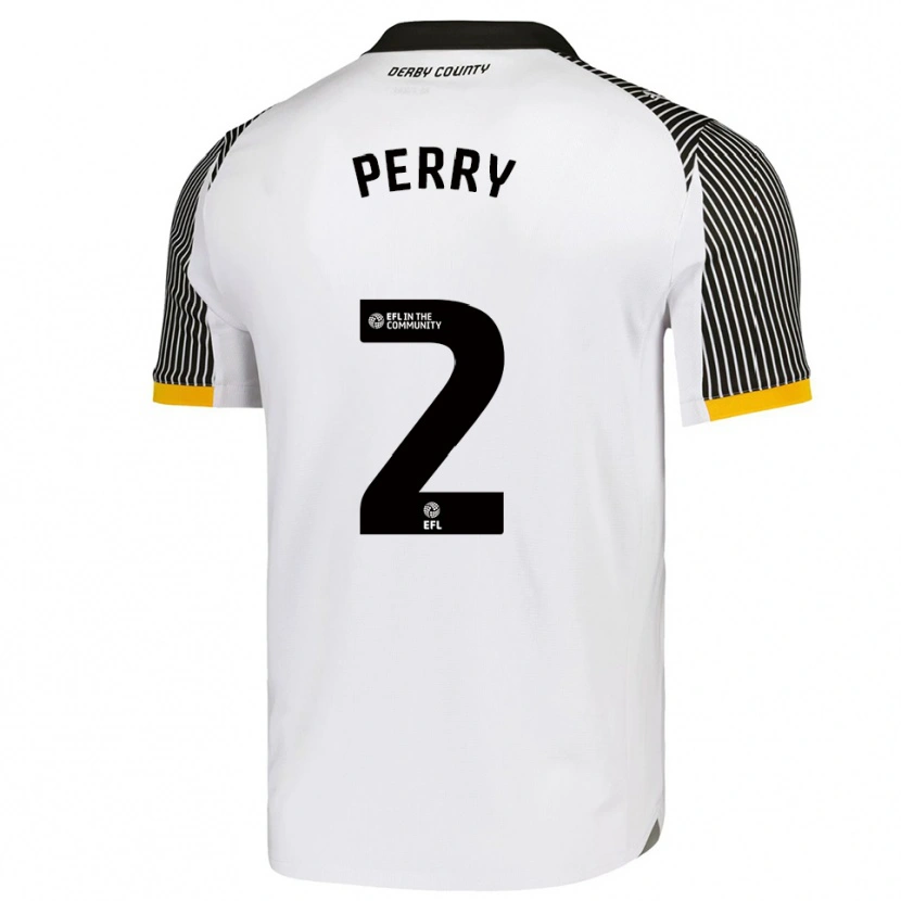 Danxen Uomo Maglia Jack Perry #2 Bianco Nero Kit Gara Home 2025/26 Maglietta