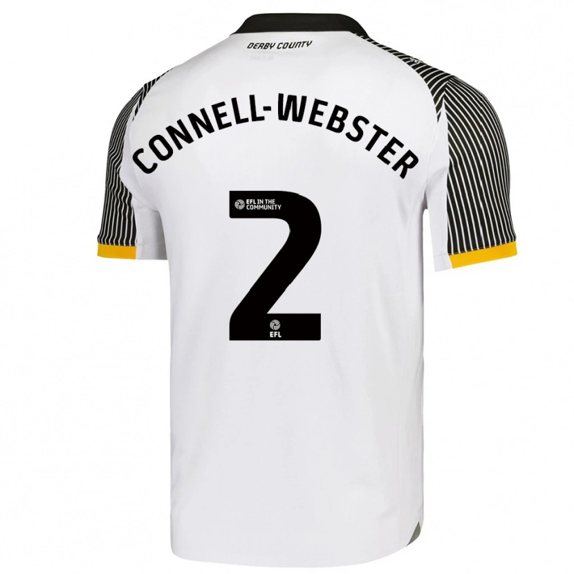 Danxen Uomo Maglia Braidy Connell-Webster #2 Bianco Nero Kit Gara Home 2025/26 Maglietta