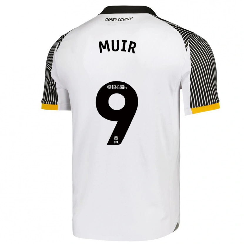 Danxen Uomo Maglia Chene Muir #9 Bianco Nero Kit Gara Home 2025/26 Maglietta