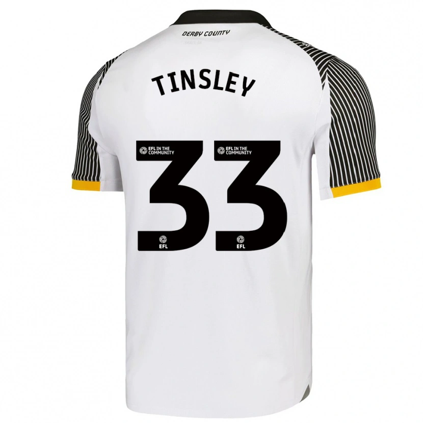 Danxen Uomo Maglia Megan Tinsley #33 Bianco Nero Kit Gara Home 2025/26 Maglietta