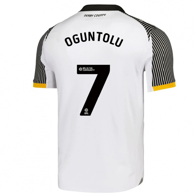 Danxen Uomo Maglia Justin Oguntolu #7 Bianco Nero Kit Gara Home 2025/26 Maglietta