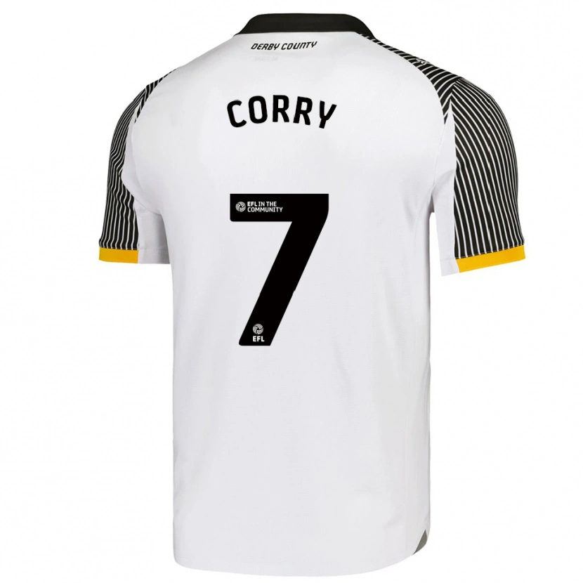 Danxen Uomo Maglia Sean Corry #7 Bianco Nero Kit Gara Home 2025/26 Maglietta