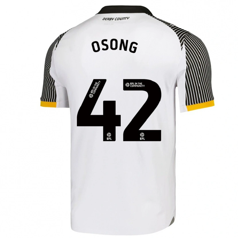 Danxen Uomo Maglia Johnson Osong #42 Bianco Nero Kit Gara Home 2025/26 Maglietta