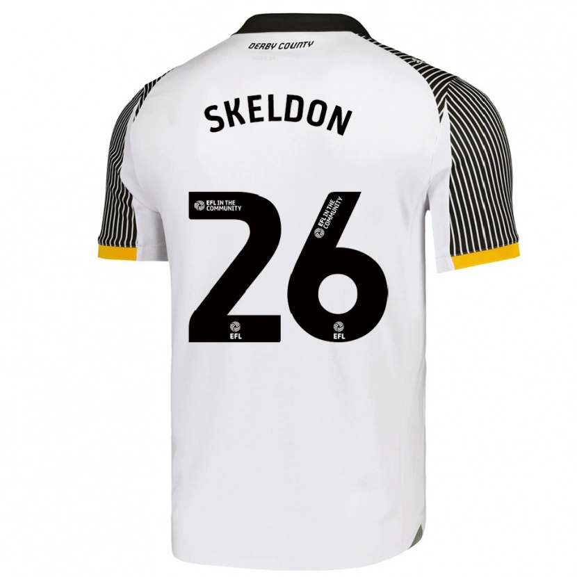 Danxen Uomo Maglia Lily Skeldon #26 Bianco Nero Kit Gara Home 2025/26 Maglietta