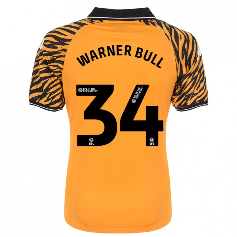 Danxen Uomo Maglia Lucy Warner-Bull #34 Arancione Nero Kit Gara Home 2025/26 Maglietta
