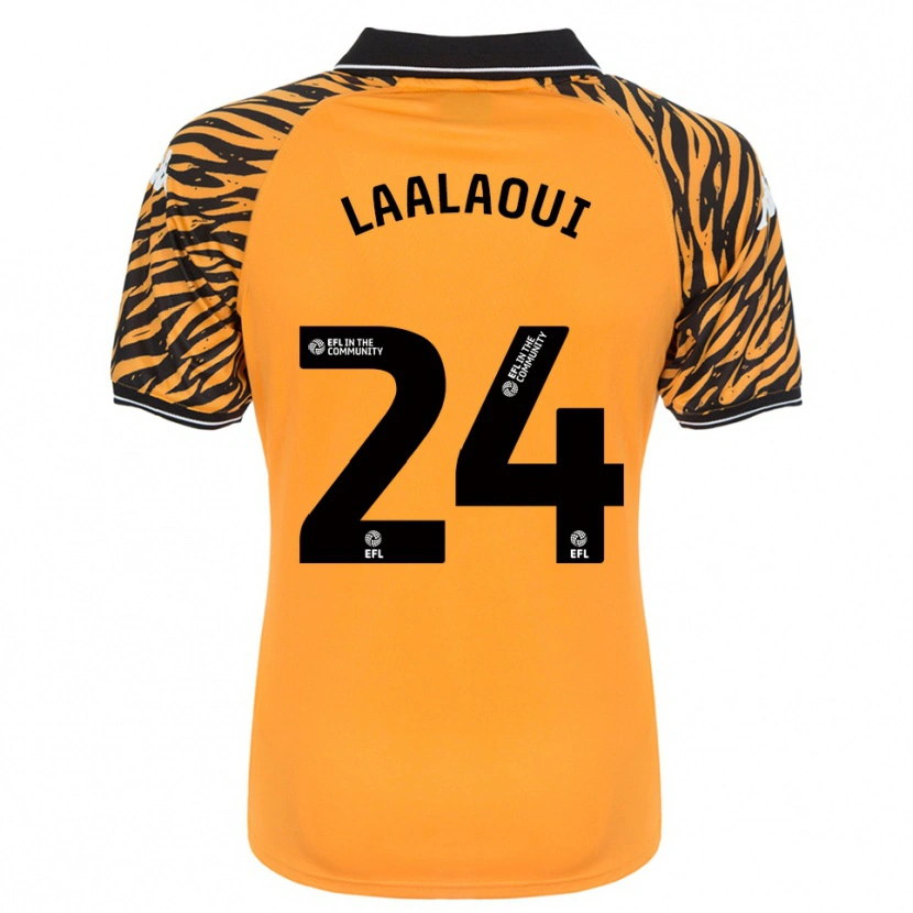 Danxen Uomo Maglia Reda Laalaoui #24 Arancione Nero Kit Gara Home 2025/26 Maglietta