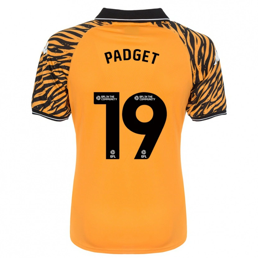 Danxen Uomo Maglia Bethany Padget #19 Arancione Nero Kit Gara Home 2025/26 Maglietta