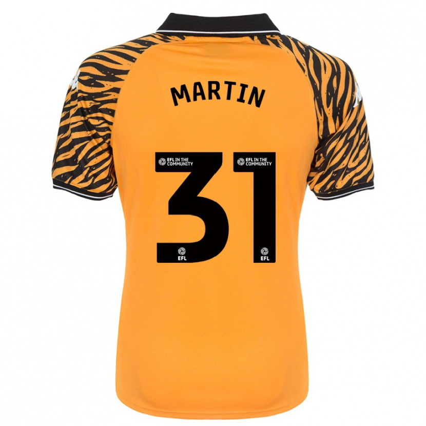 Danxen Uomo Maglia Faith Martin #31 Arancione Nero Kit Gara Home 2025/26 Maglietta