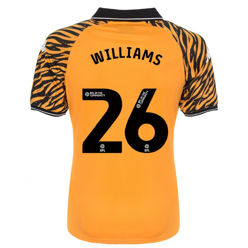 Danxen Uomo Maglia Annabel Williams #26 Arancione Nero Kit Gara Home 2025/26 Maglietta