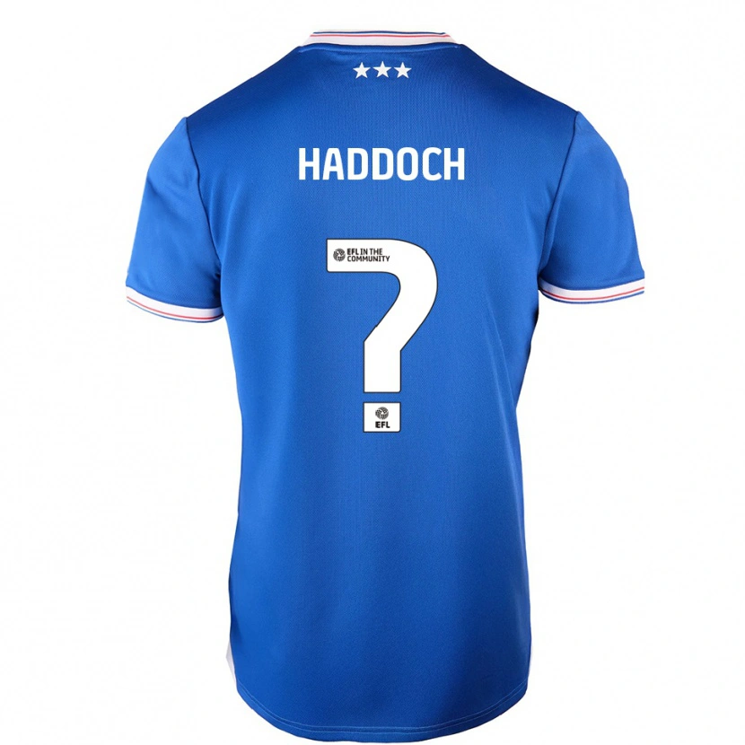 Danxen Uomo Maglia Ben Haddoch #0 Blu Bianco Kit Gara Home 2025/26 Maglietta