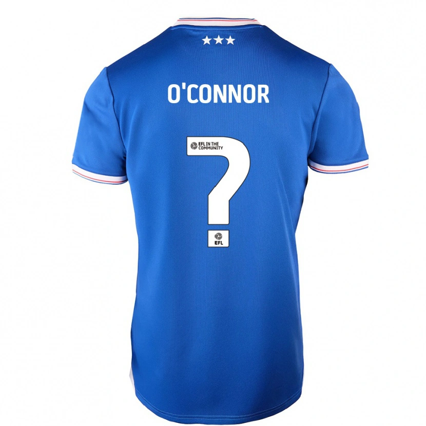 Danxen Uomo Maglia Daniel O'connor #0 Blu Bianco Kit Gara Home 2025/26 Maglietta