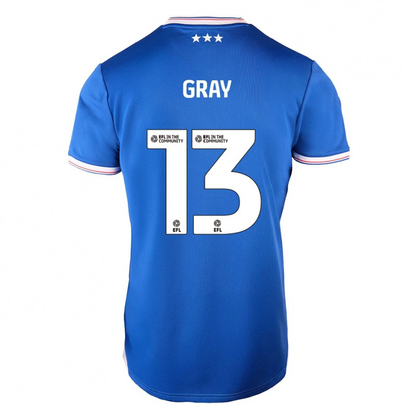 Danxen Uomo Maglia Henry Gray #13 Blu Bianco Kit Gara Home 2025/26 Maglietta