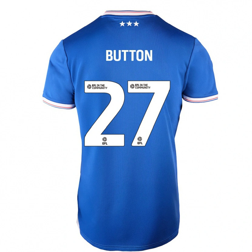 Danxen Uomo Maglia David Button #27 Blu Bianco Kit Gara Home 2025/26 Maglietta