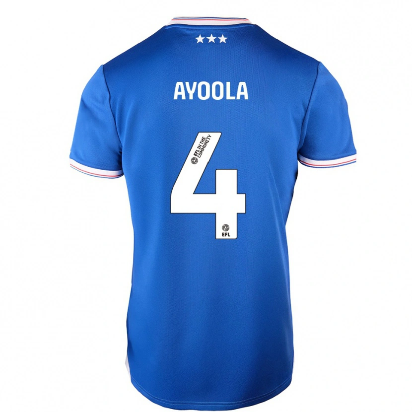 Danxen Uomo Maglia Jesse Ayoola #4 Blu Bianco Kit Gara Home 2025/26 Maglietta