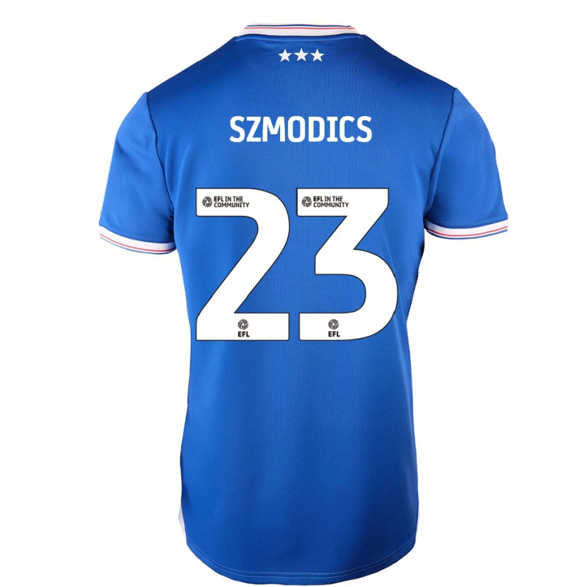 Danxen Uomo Maglia Sammie Szmodics #23 Blu Bianco Kit Gara Home 2025/26 Maglietta