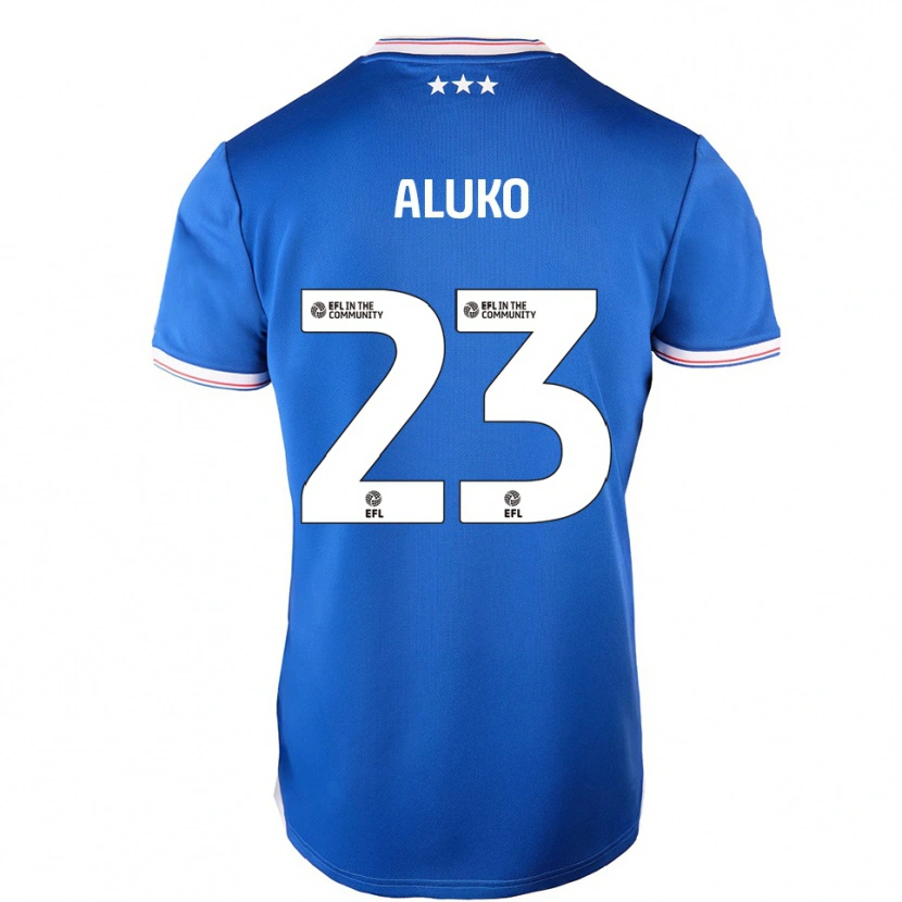 Danxen Uomo Maglia Sone Aluko #23 Blu Bianco Kit Gara Home 2025/26 Maglietta