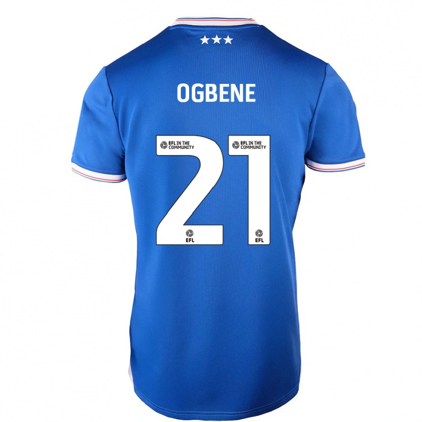 Danxen Uomo Maglia Chiedozie Ogbene #21 Blu Bianco Kit Gara Home 2025/26 Maglietta