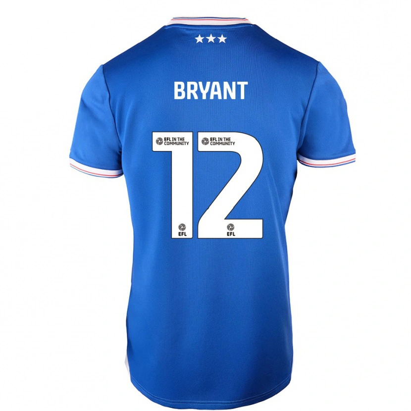 Danxen Uomo Maglia Issy Bryant #12 Blu Bianco Kit Gara Home 2025/26 Maglietta