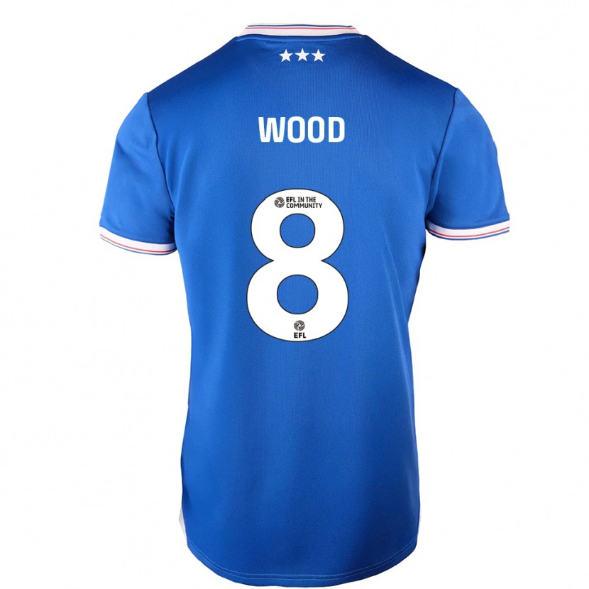 Danxen Uomo Maglia Charlie Wood #8 Blu Bianco Kit Gara Home 2025/26 Maglietta