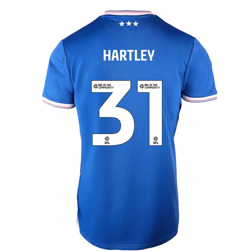 Danxen Uomo Maglia Laura Hartley #31 Blu Bianco Kit Gara Home 2025/26 Maglietta