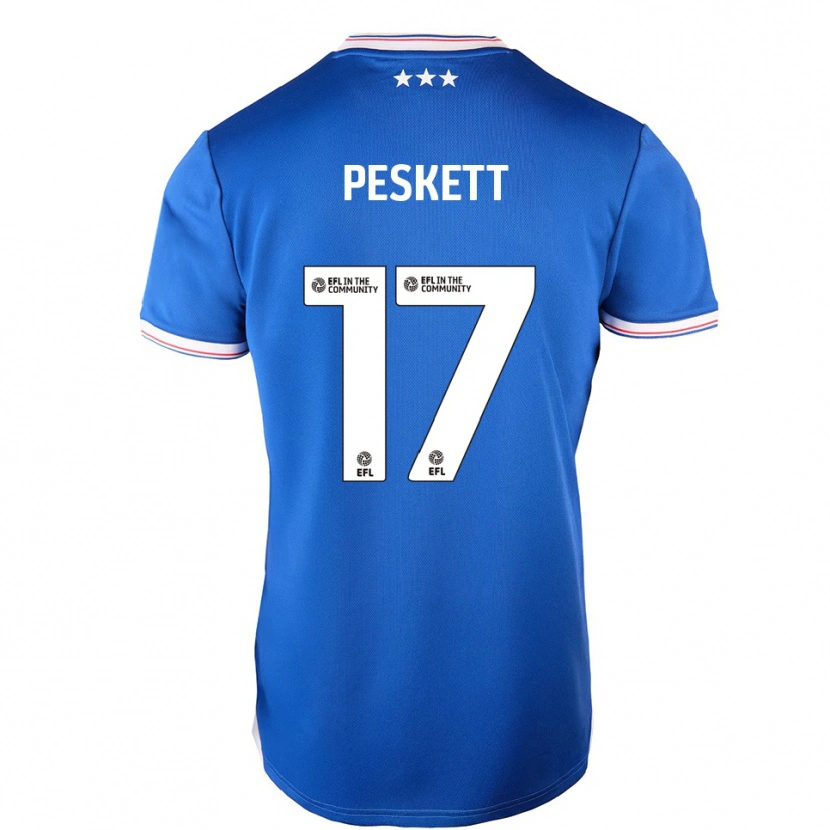Danxen Uomo Maglia Sophie Peskett #17 Blu Bianco Kit Gara Home 2025/26 Maglietta