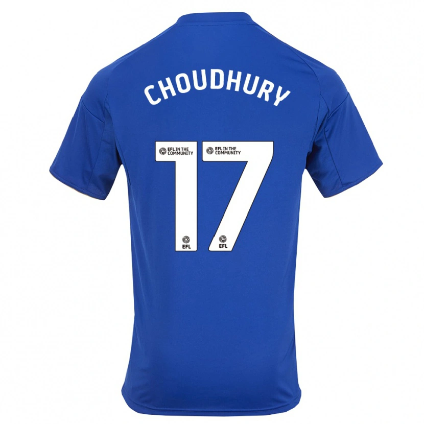 Danxen Uomo Maglia Hamza Choudhury #17 Blu Oro Kit Gara Home 2025/26 Maglietta