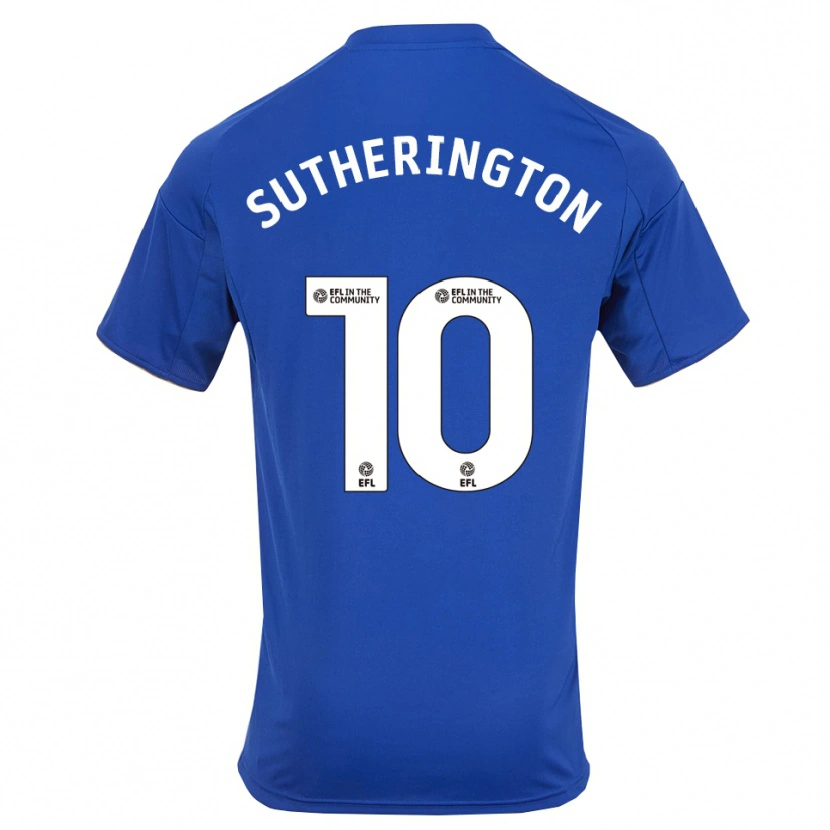 Danxen Uomo Maglia Harry Sutherington #10 Blu Oro Kit Gara Home 2025/26 Maglietta