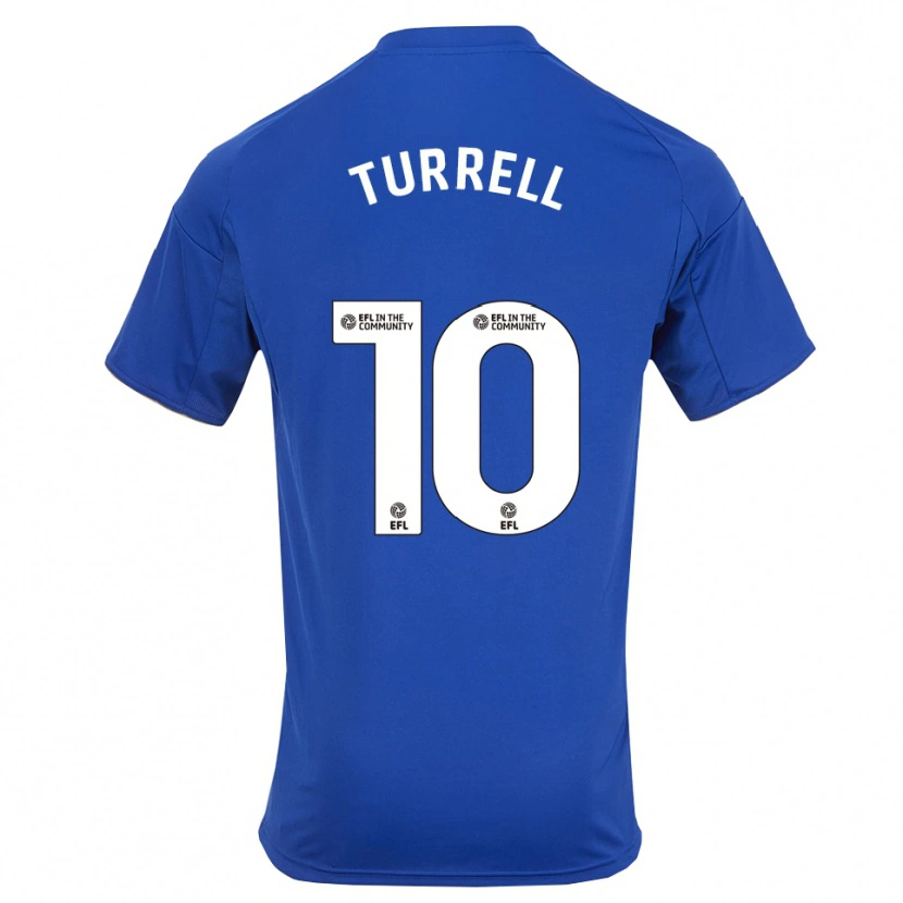 Danxen Uomo Maglia Lyndon Turrell #10 Blu Oro Kit Gara Home 2025/26 Maglietta