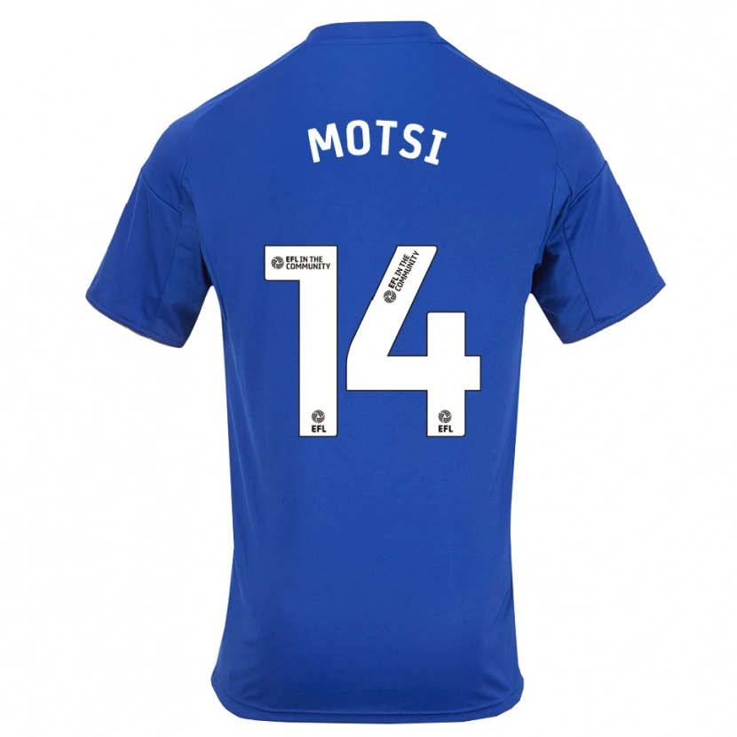 Danxen Uomo Maglia Darren Motsi #14 Blu Oro Kit Gara Home 2025/26 Maglietta
