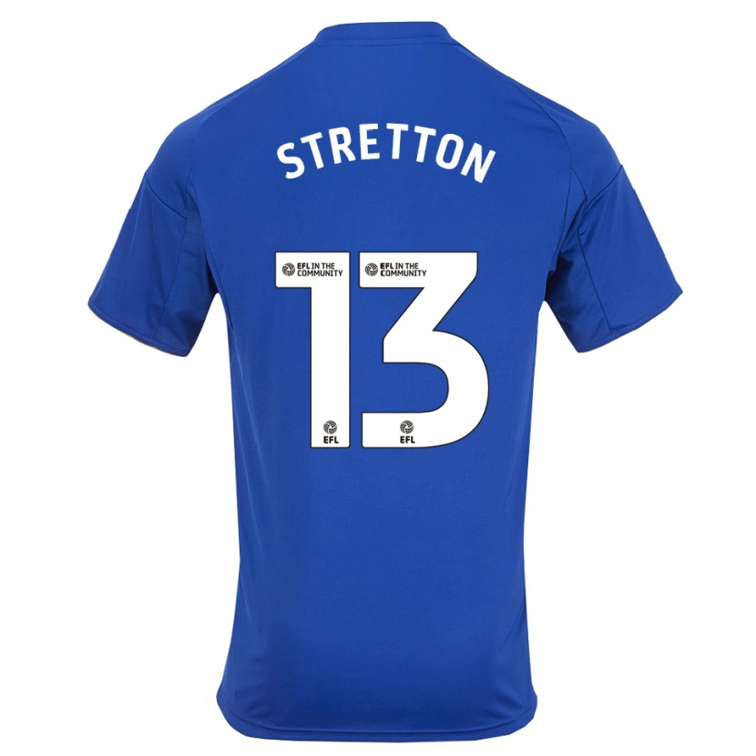 Danxen Uomo Maglia Leo Stretton #13 Blu Oro Kit Gara Home 2025/26 Maglietta