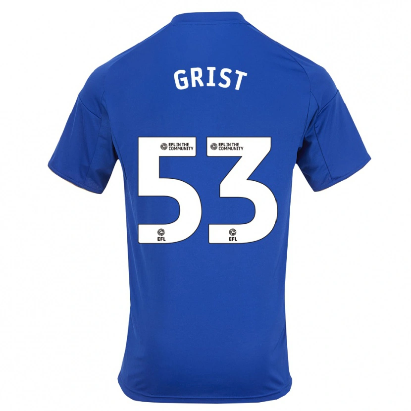 Danxen Uomo Maglia Ben Grist #53 Blu Oro Kit Gara Home 2025/26 Maglietta