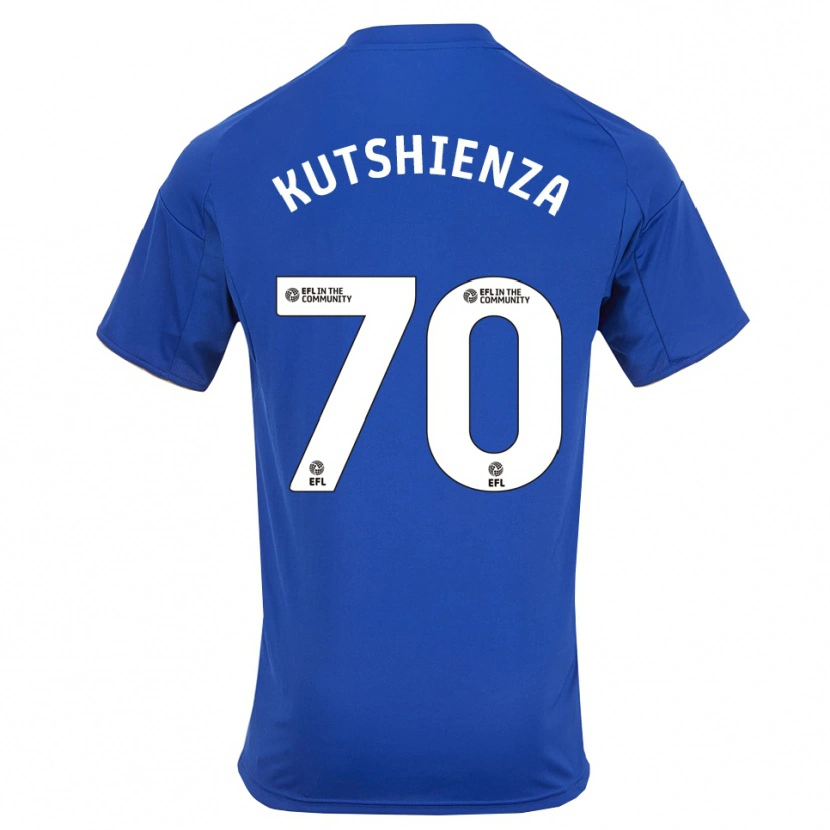Danxen Uomo Maglia Jesper Kutshienza #70 Blu Oro Kit Gara Home 2025/26 Maglietta
