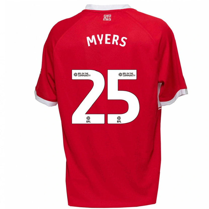 Danxen Uomo Maglia Maddie Myers #25 Rosso Bianco Kit Gara Home 2025/26 Maglietta