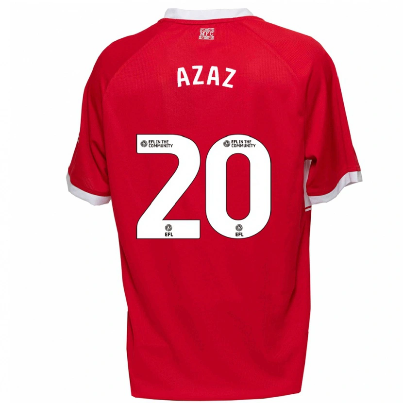 Danxen Uomo Maglia Finn Azaz #20 Rosso Bianco Kit Gara Home 2025/26 Maglietta