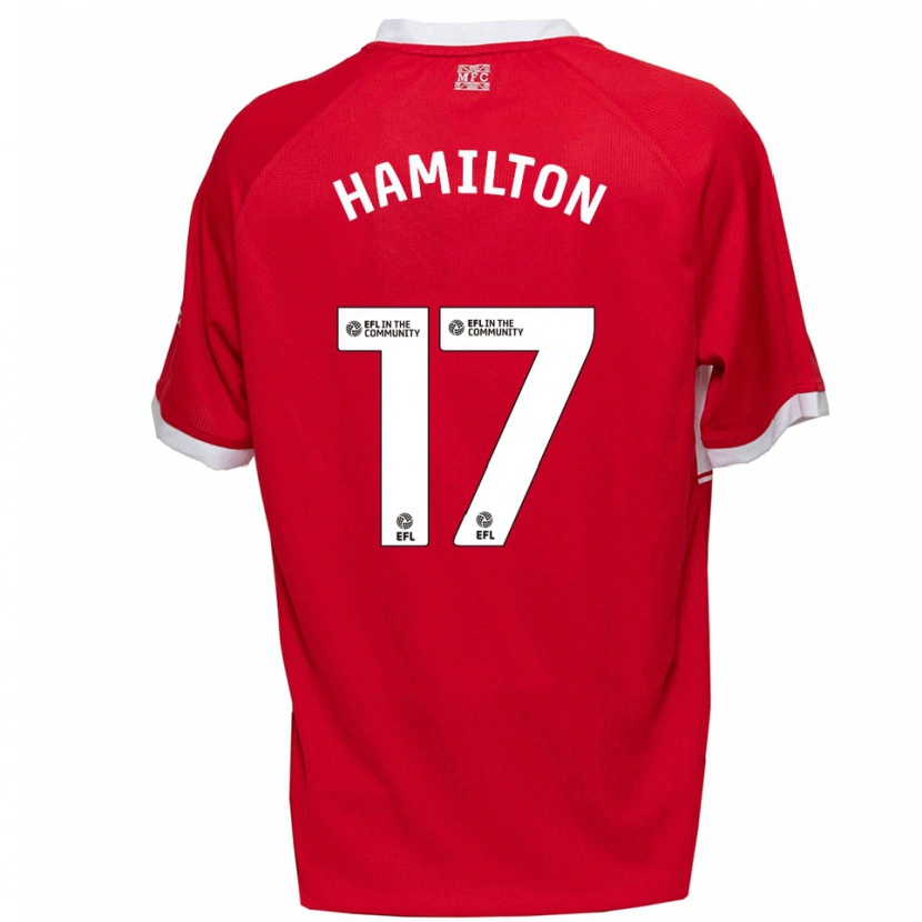 Danxen Uomo Maglia Micah Hamilton #17 Rosso Bianco Kit Gara Home 2025/26 Maglietta