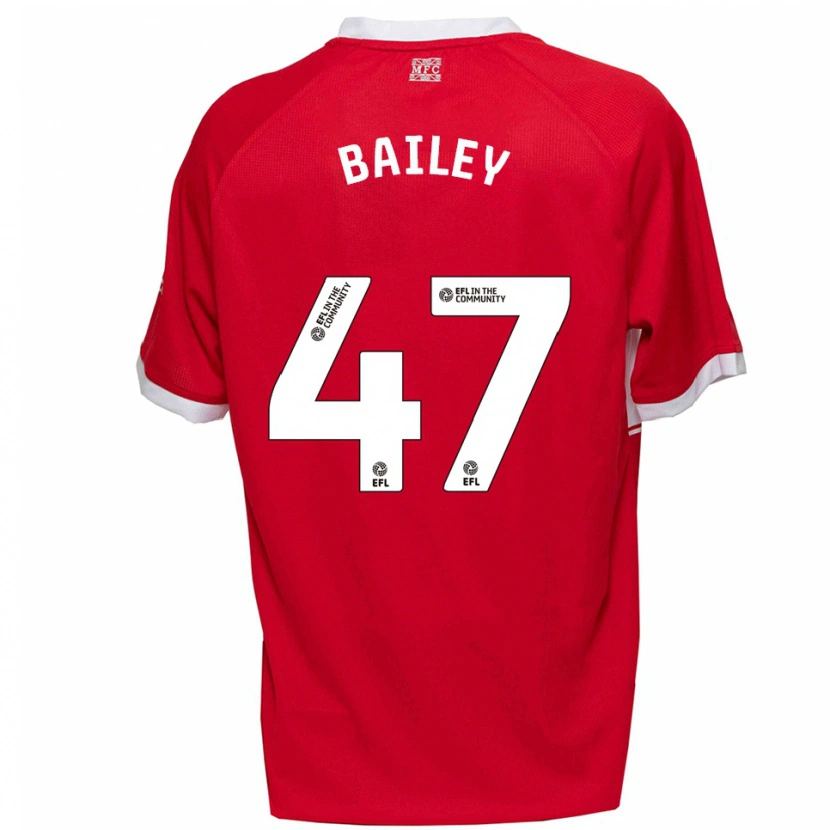 Danxen Uomo Maglia Bailey Palmer #47 Rosso Bianco Kit Gara Home 2025/26 Maglietta