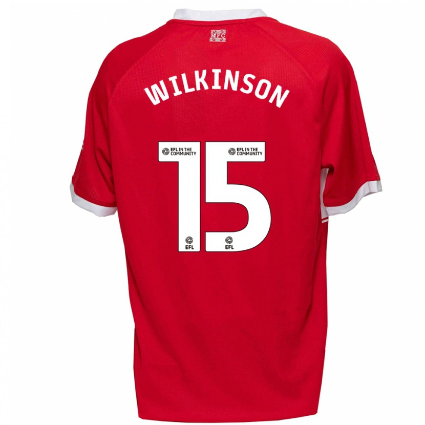 Danxen Uomo Maglia Sharna Wilkinson #15 Rosso Bianco Kit Gara Home 2025/26 Maglietta