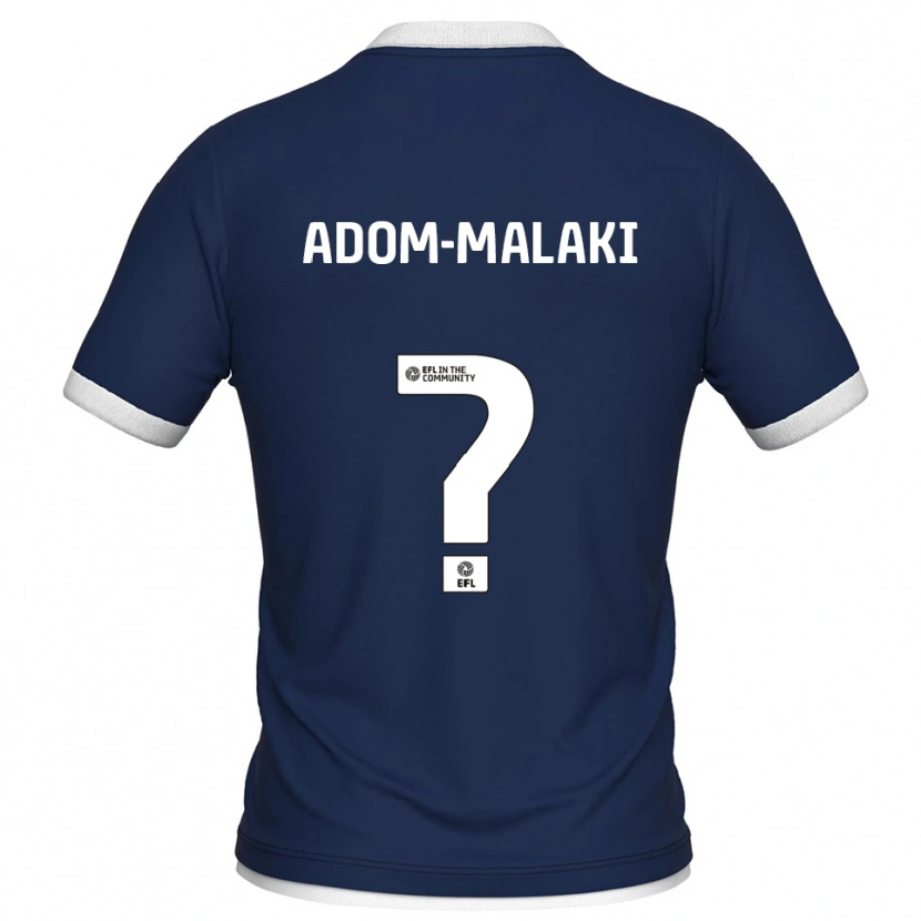 Danxen Uomo Maglia Nino Adom-Malaki #0 Blu Marino Bianco Kit Gara Home 2025/26 Maglietta