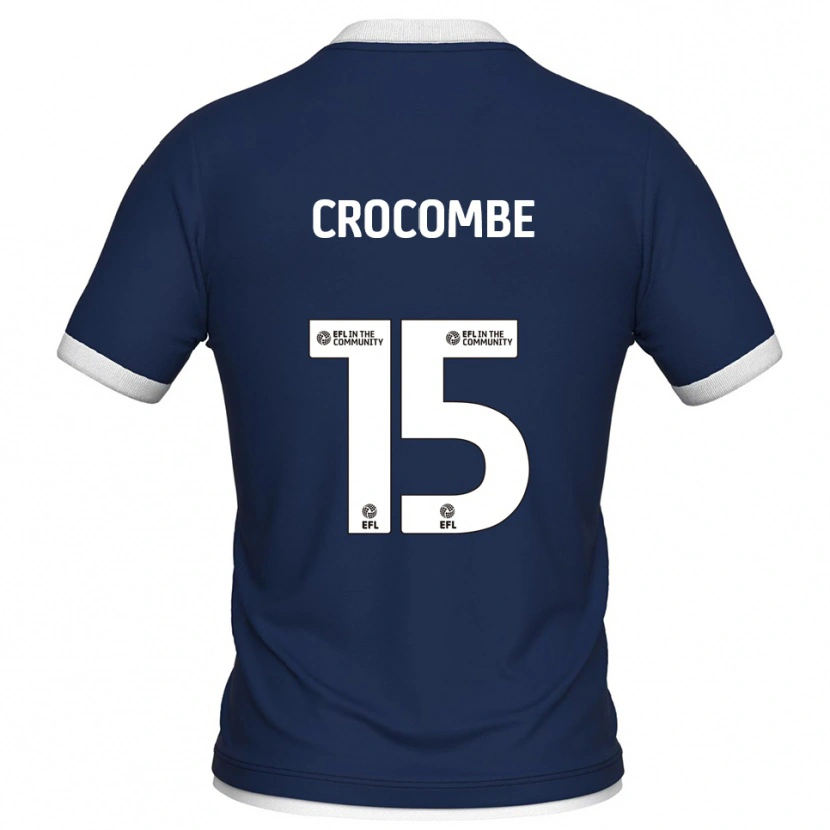 Danxen Uomo Maglia Max Crocombe #15 Blu Marino Bianco Kit Gara Home 2025/26 Maglietta