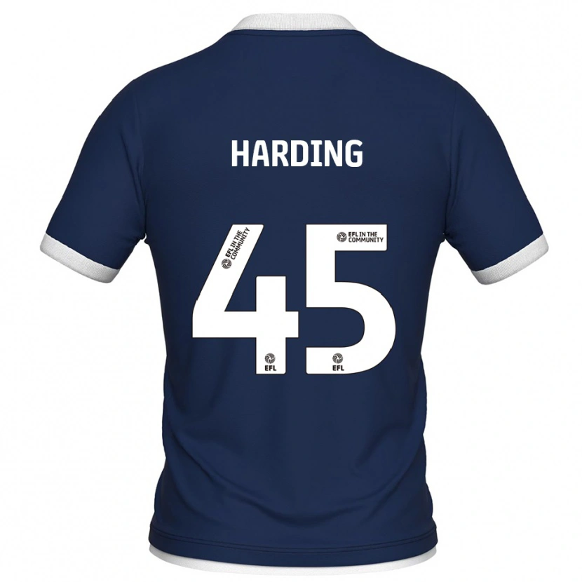 Danxen Uomo Maglia Wes Harding #45 Blu Marino Bianco Kit Gara Home 2025/26 Maglietta