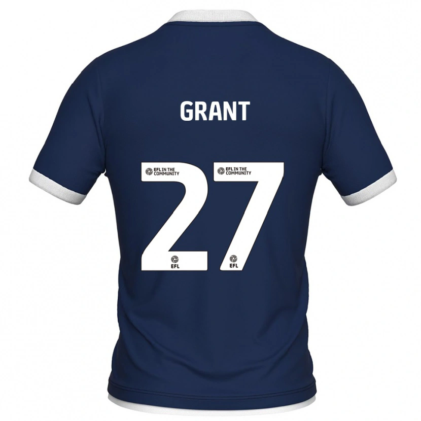 Danxen Uomo Maglia Kamarl Grant #27 Blu Marino Bianco Kit Gara Home 2025/26 Maglietta