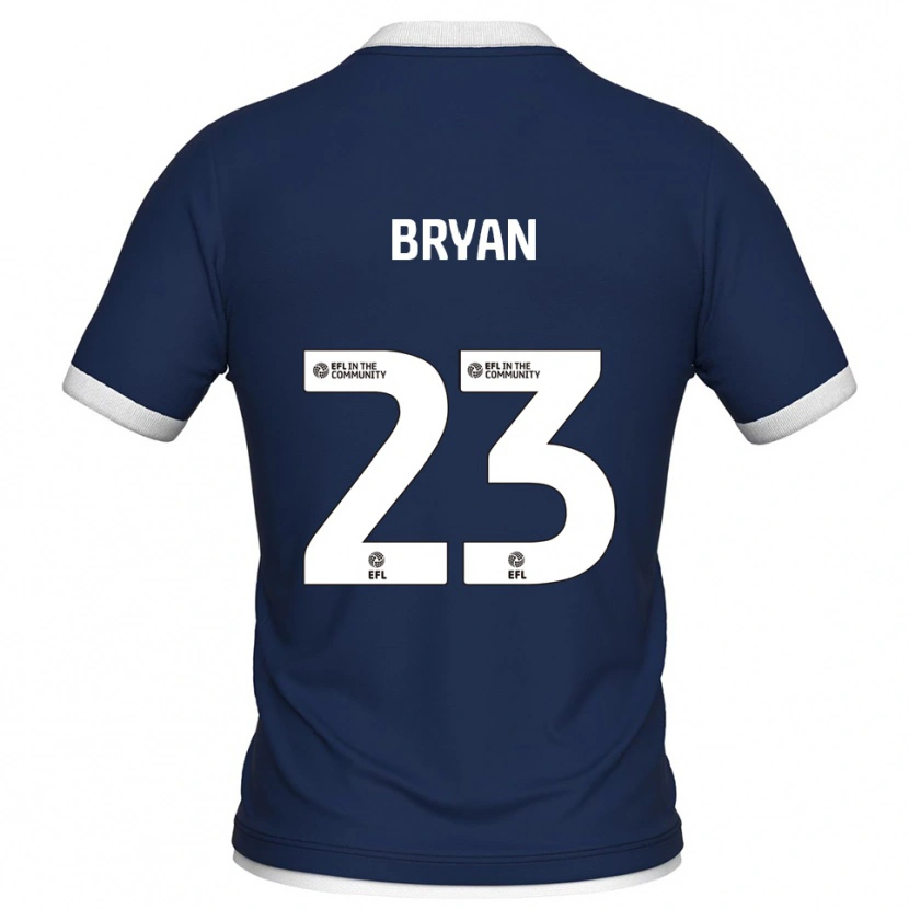 Danxen Uomo Maglia Joe Bryan #23 Blu Marino Bianco Kit Gara Home 2025/26 Maglietta