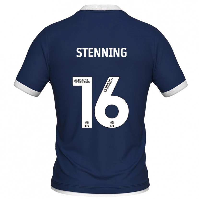 Danxen Uomo Maglia Ellie Stenning #16 Blu Marino Bianco Kit Gara Home 2025/26 Maglietta