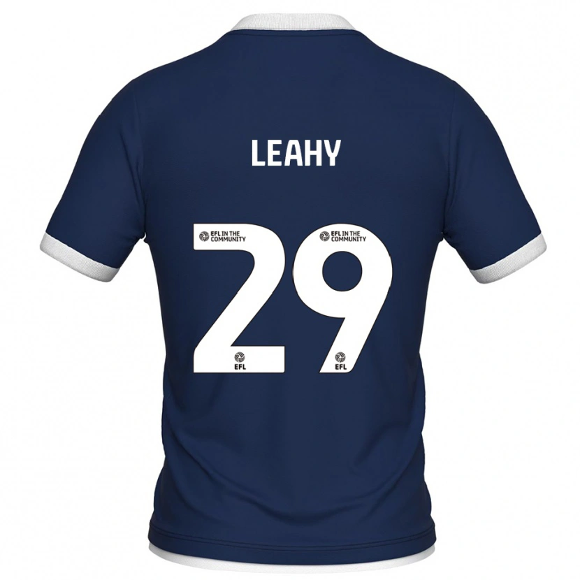 Danxen Uomo Maglia Tom Leahy #29 Blu Marino Bianco Kit Gara Home 2025/26 Maglietta
